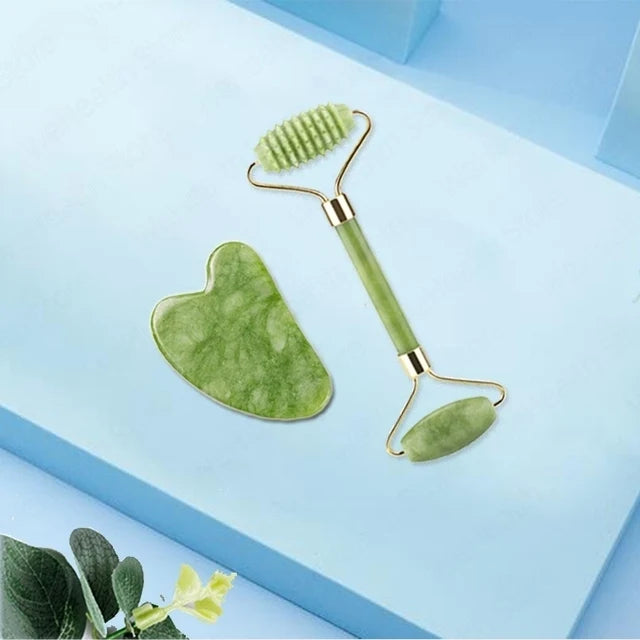 Gua Sha Face Massager Roller Jade Store Scraper Roller Massage for Facial Gouache Lift Body Slimming Guasha Neck Skin Care Tools