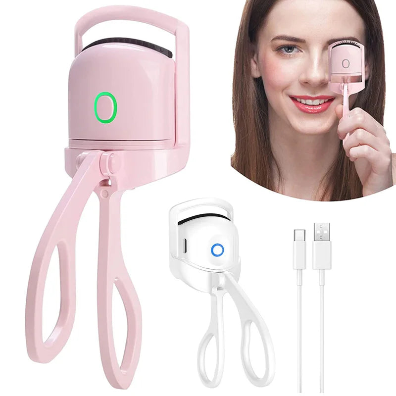 Electric Eyelash Curler USB Charging Model Fast Heating Portable Eye Lash Perm Shaping and Lasting Curling Thermal Eyelash Clip